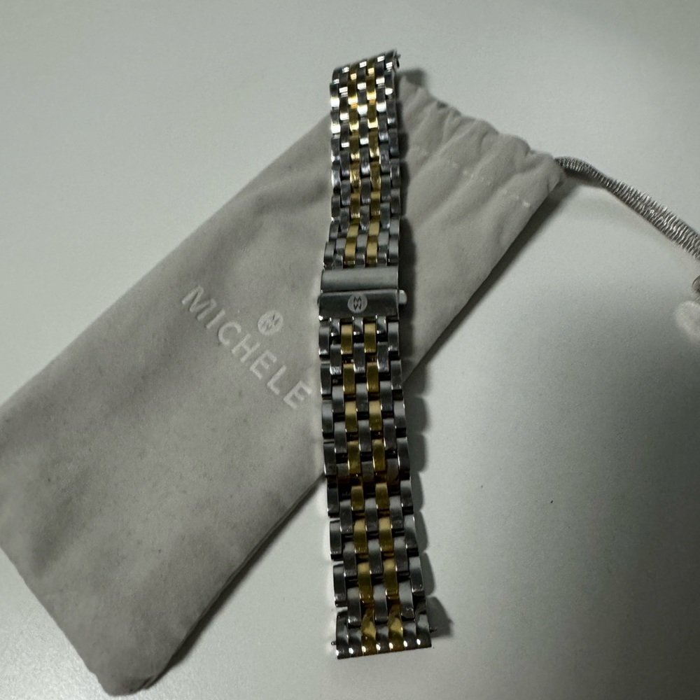 Two Toned Michele watch strap